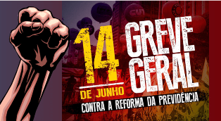 DIA 14 DE JUNHO É GREVE GERAL